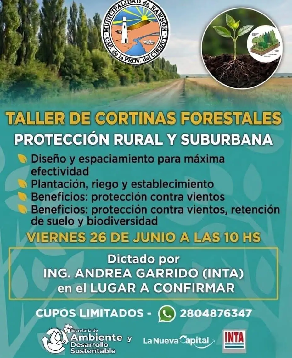Taller de Cortinas forestales en Rawson
