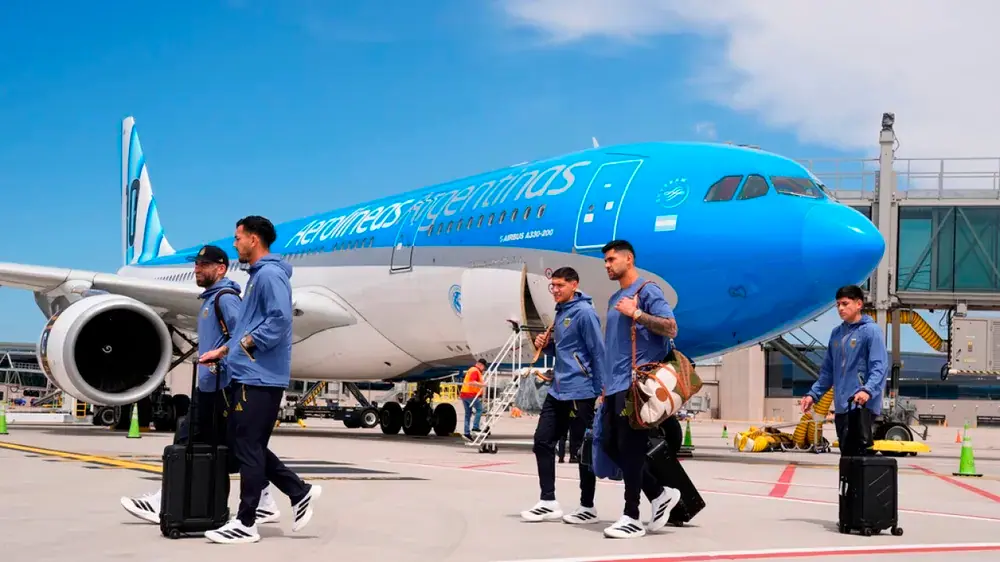 La Selección Argentina llegó a Estados Unidos para defender su título en el Mundial