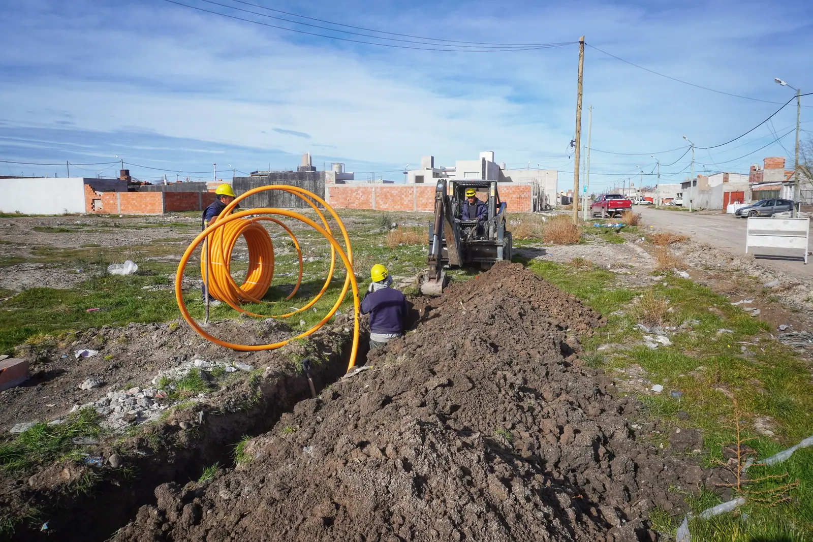 Avanza la Obra de Gas en el Gregorio Mayo
