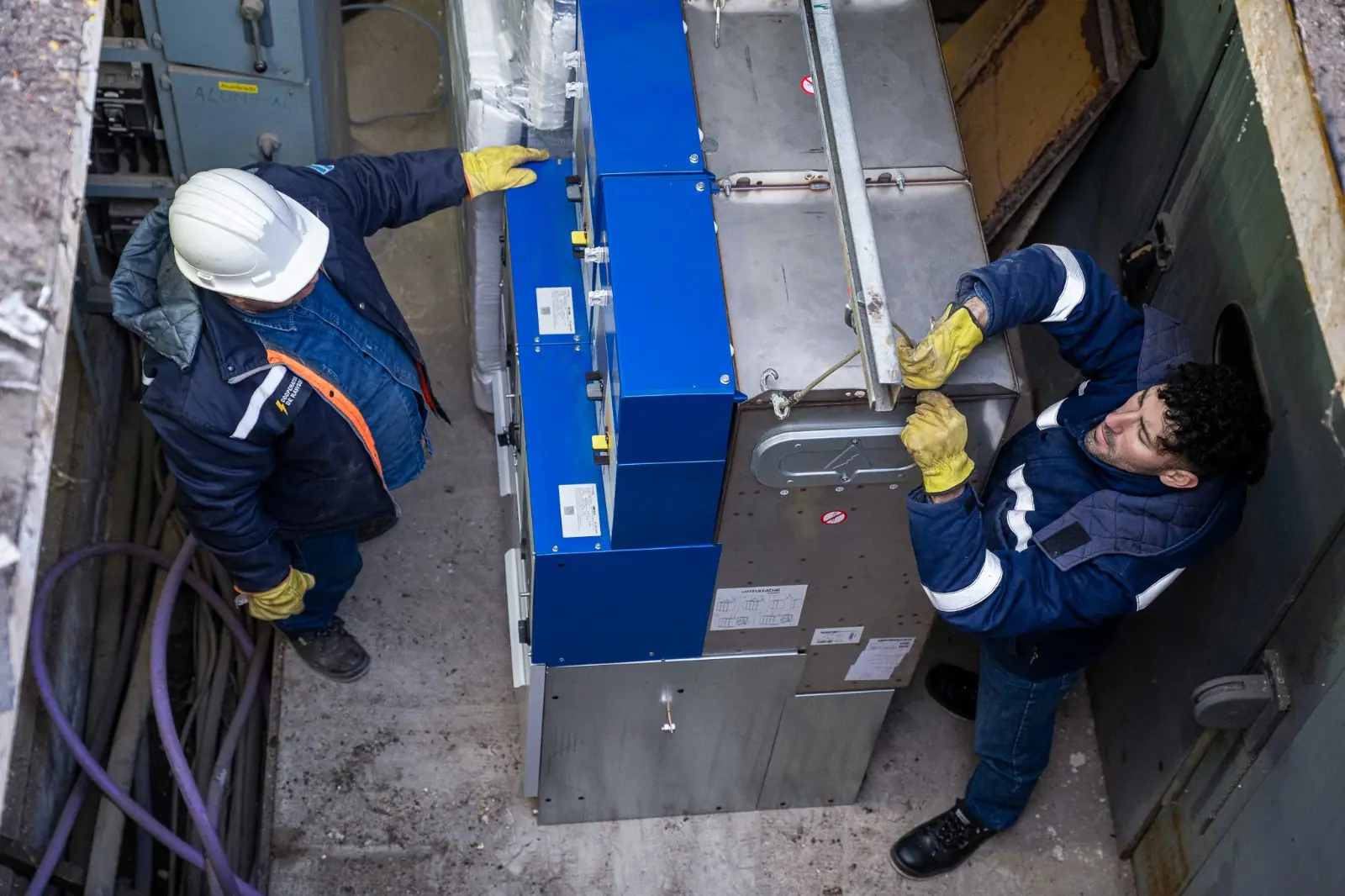 Provincia avanza con una obra clave para habilitar la nueva subestación del Hospital Santa Teresita de Rawson