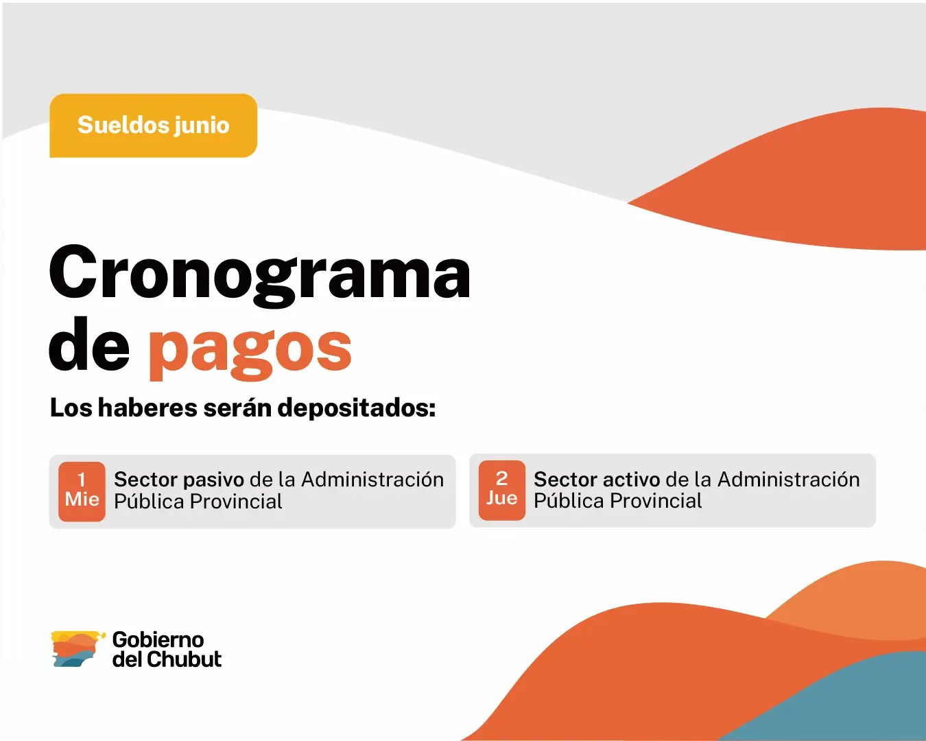 Provincia deposita el miércoles los haberes a los agentes pasivos y el jueves a los trabajadores en actividad