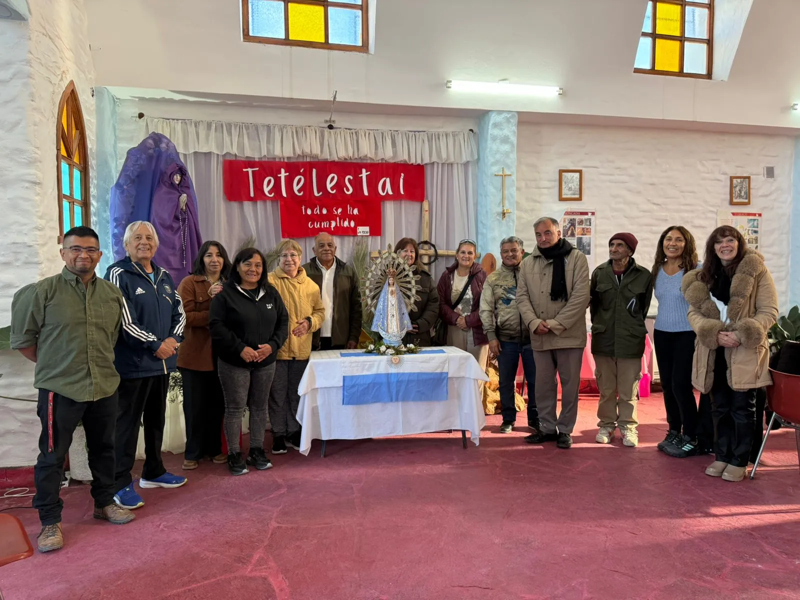 La Virgen Malvinera recorrió los barrios de Rawson