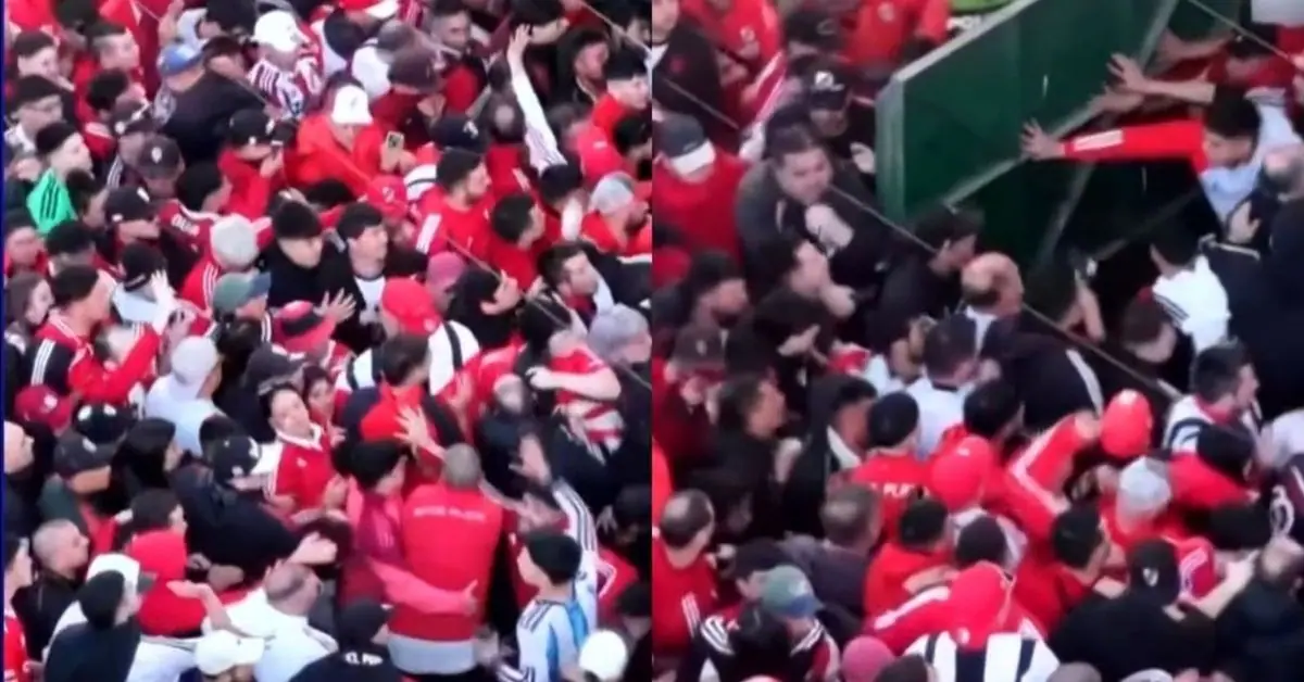 Caos e incidentes en el ingreso de los hinchas de River al estadio de Sarmiento de Junín