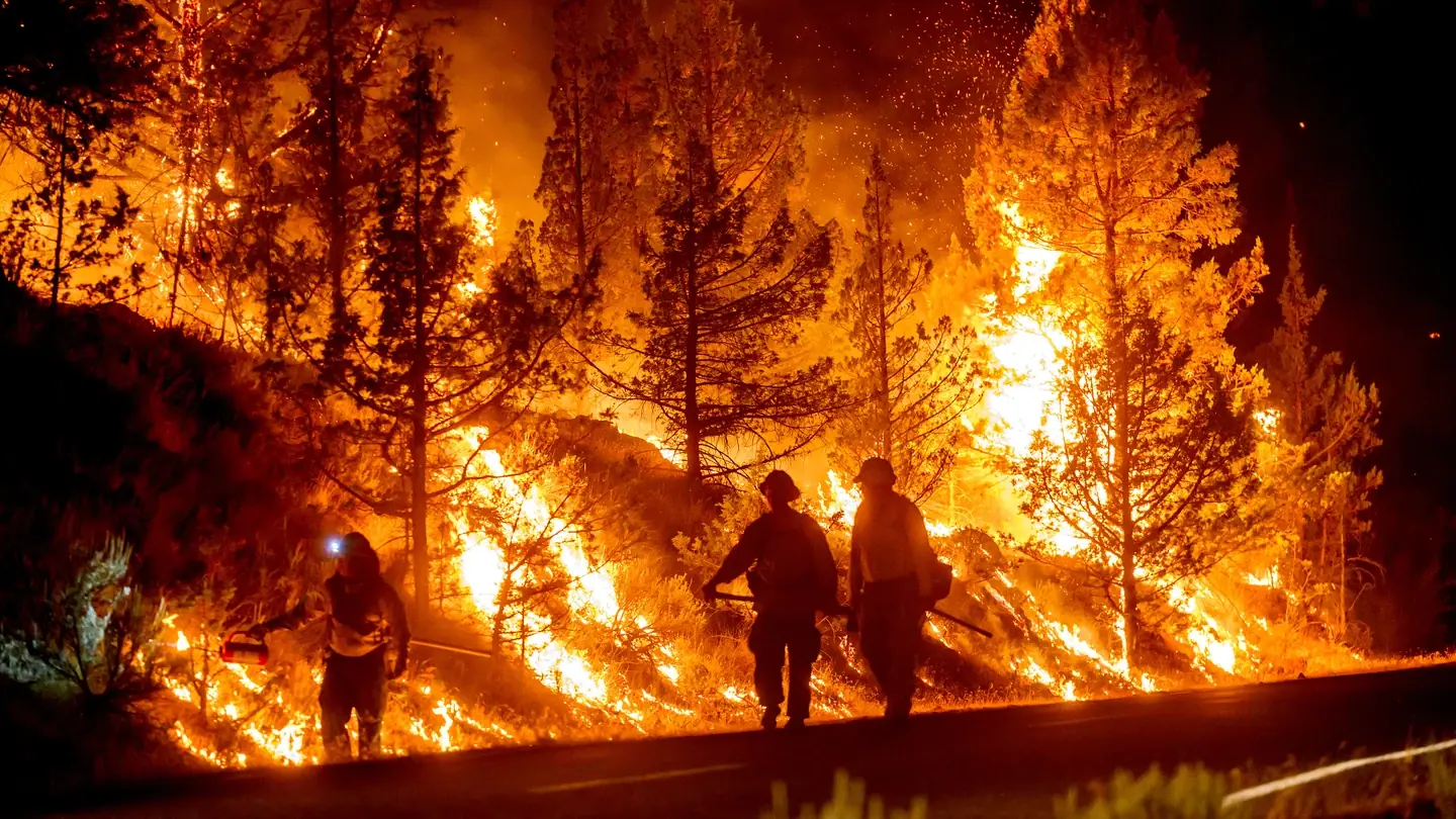 Estados Unidos: incendio forestal dejaba heridos