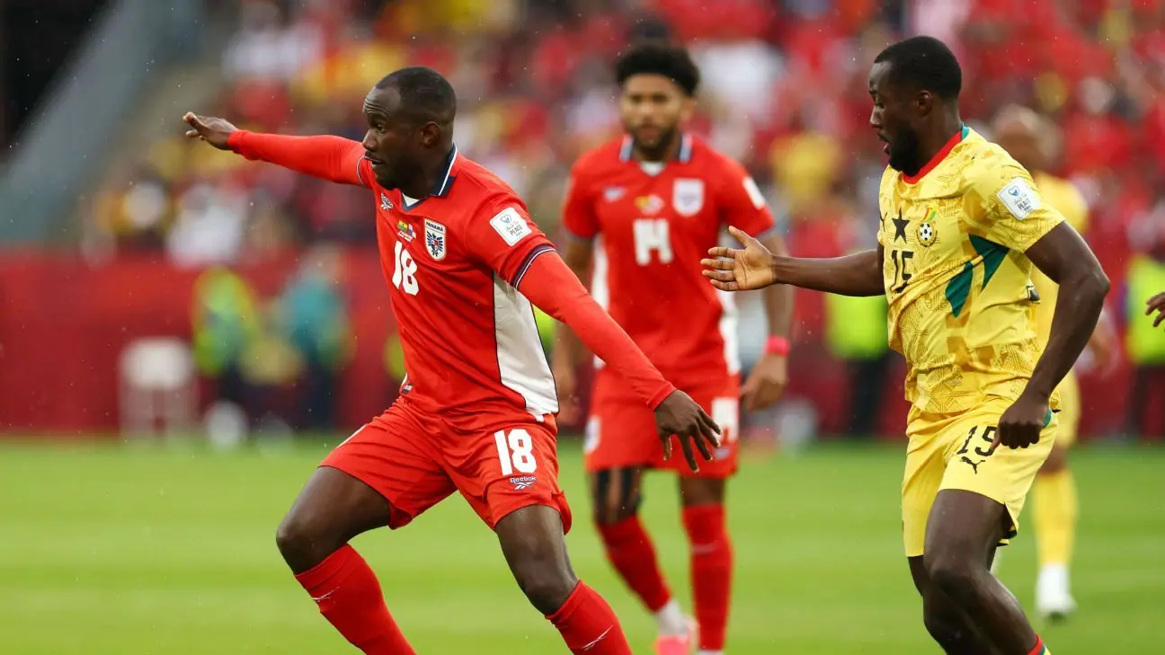 Ghana derrotó sobre la hora a Panamá para cerrar la primera fecha del Grupo L del Mundial